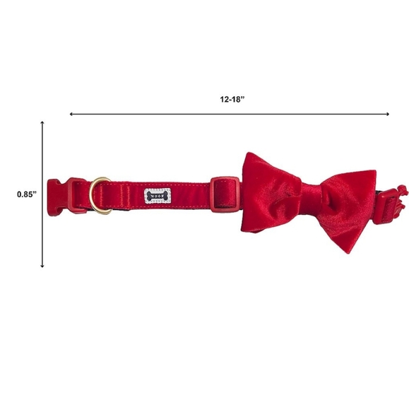 Red Bow Tie Dog Collar - Picture 2 of 2